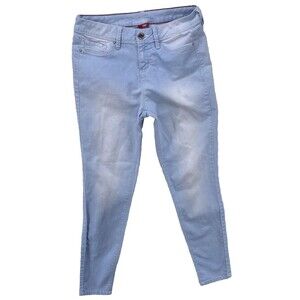 YMI Womens Jeans Size 9 Mid Rise Light Blue Skinny Stretch Denim Pants